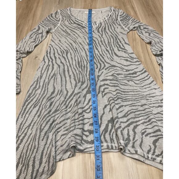 Rebecca Taylor Asymmetrical Dress Sz S Sheer Open Knit Silk Cashmere Stripes - Picture 14 of 16